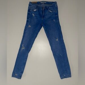 Zara Women's Blue Skinny Jeans
